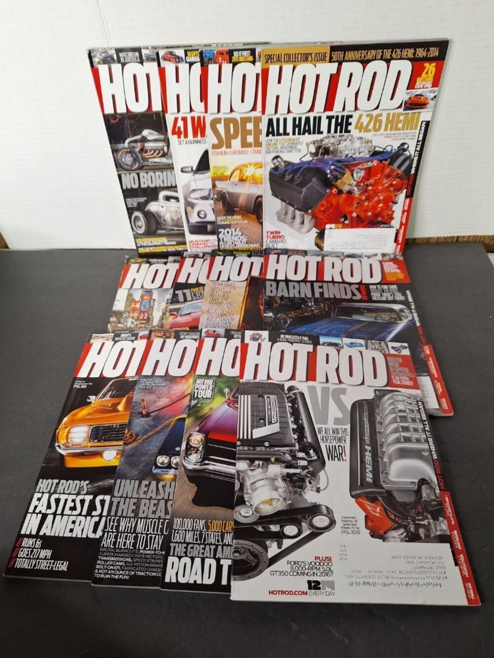 HOT ROD MAGAZINE FULL YEAR 2014.....COMPLETE TWELVE ISSUES JAN to DEC